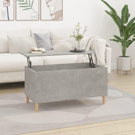 Sofabord med løftbar bordplade 90 x 44,5 x 45 cm - betongrå