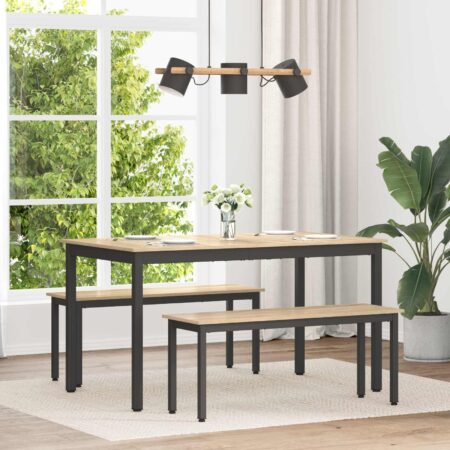 Spisebord 140 x 80 x 75 cm i konstrueret træ - Sonoma-eg