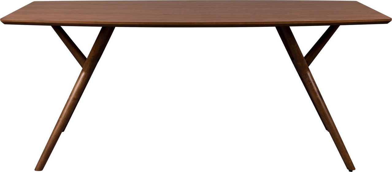 Spisebord Dutchbone Malaya 180x90 cm, bordplade i valnødfiner, gummitræsbase, mid-century moderne Spisebord Dutchbone Malaya 180x90 cm, bordplade i valnødfiner, gummitræsbase, mid-century moderne
