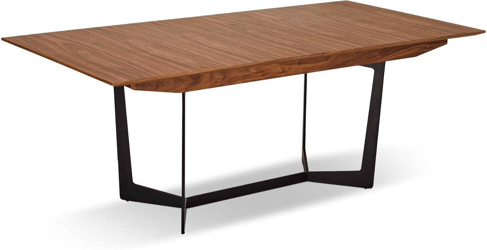 Spisebord Raymond & Hallmark Kendal i valnød med butterflyplade 100-250 cm, metalben Spisebord Raymond & Hallmark Kendal i valnød med butterflyplade 100-250 cm, metalben