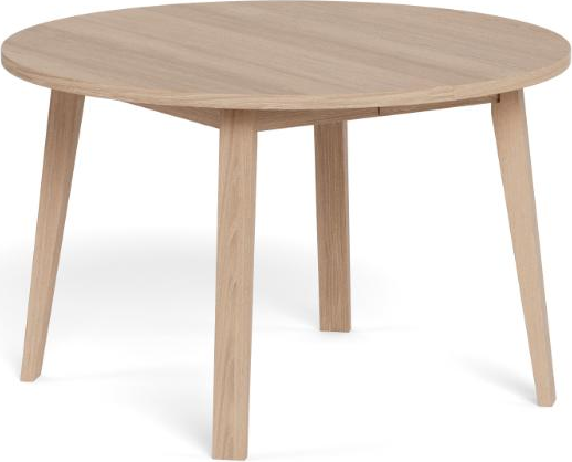 Spisebord Signature Arven, hvidpigmenteret egefiner, udtræksbord Ø120-220 cm, olieret, koniske ben Spisebord Signature Arven, hvidpigmenteret egefiner, udtræksbord Ø120-220 cm, olieret, koniske ben