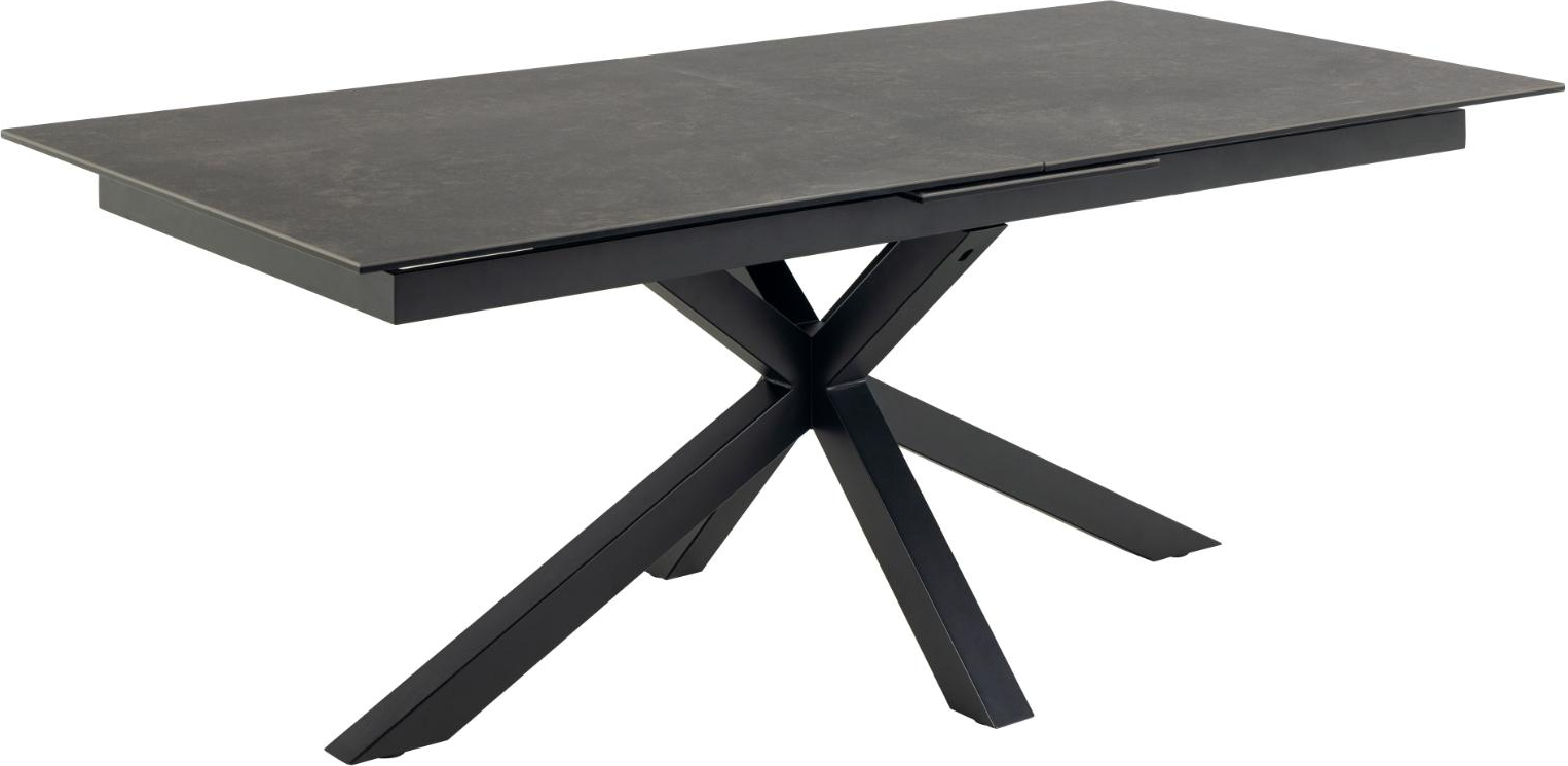 Spisebord Signature Bellona 240x100 cm i sort Fairbanks keramik med mat sort stel og synkron udtræk Spisebord Signature Bellona 240x100 cm i sort Fairbanks keramik med mat sort stel og synkron udtræk