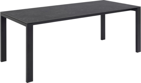 Spisebord Signature Elenique sort Fairbanks keramik & mat sort stålstel 200x90 cm