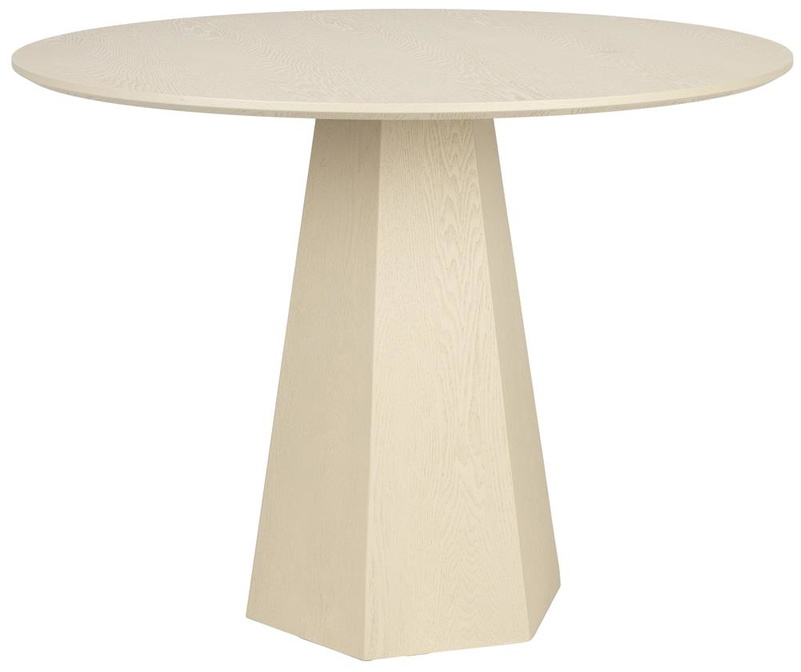 Spisebord Zuiver Pilar rund Ø100 x H76 cm perlemor askefiner & asketræ Spisebord Zuiver Pilar rund Ø100 x H76 cm perlemor askefiner & asketræ