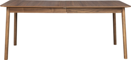 Spisebord med udtræk Zuiver Glimps valnøddedefinér finish mørk natur 180x90 cm max 240 cm