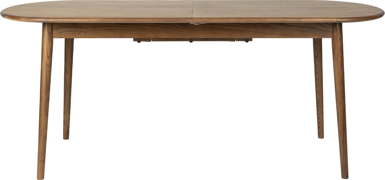 Spisebord med udtræk Zuiver Twist i valnødfiner/asketræ ovalt 185-240 cm mørk natur Spisebord med udtræk Zuiver Twist i valnødfiner/asketræ ovalt 185-240 cm mørk natur