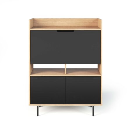 TEMAHOME Lime Skrivebord - Natur/Sort - 104x40x138 cm
