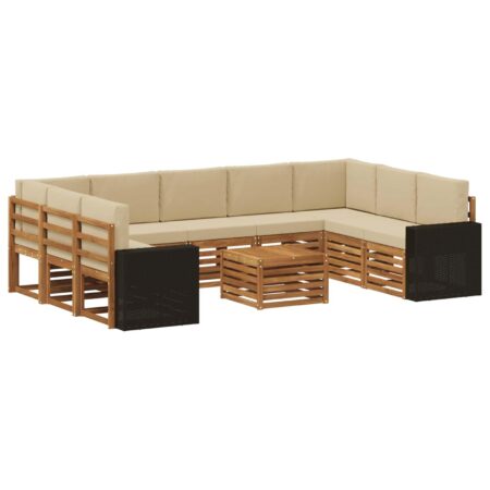 Udendørs modulsofagruppe med bord - naturlig og beige
