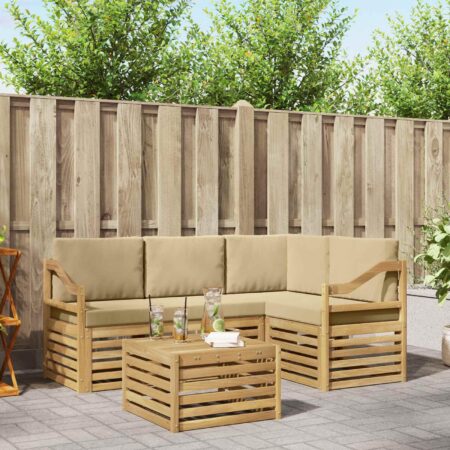 Udendørs sofagruppe i 5 dele med bord - beige