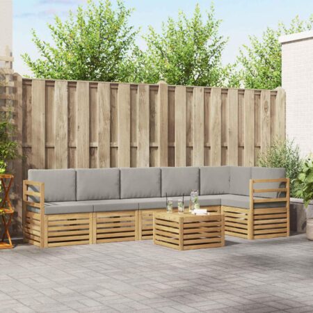 Udendørs sofagruppe i moduldesign med bord og puder
