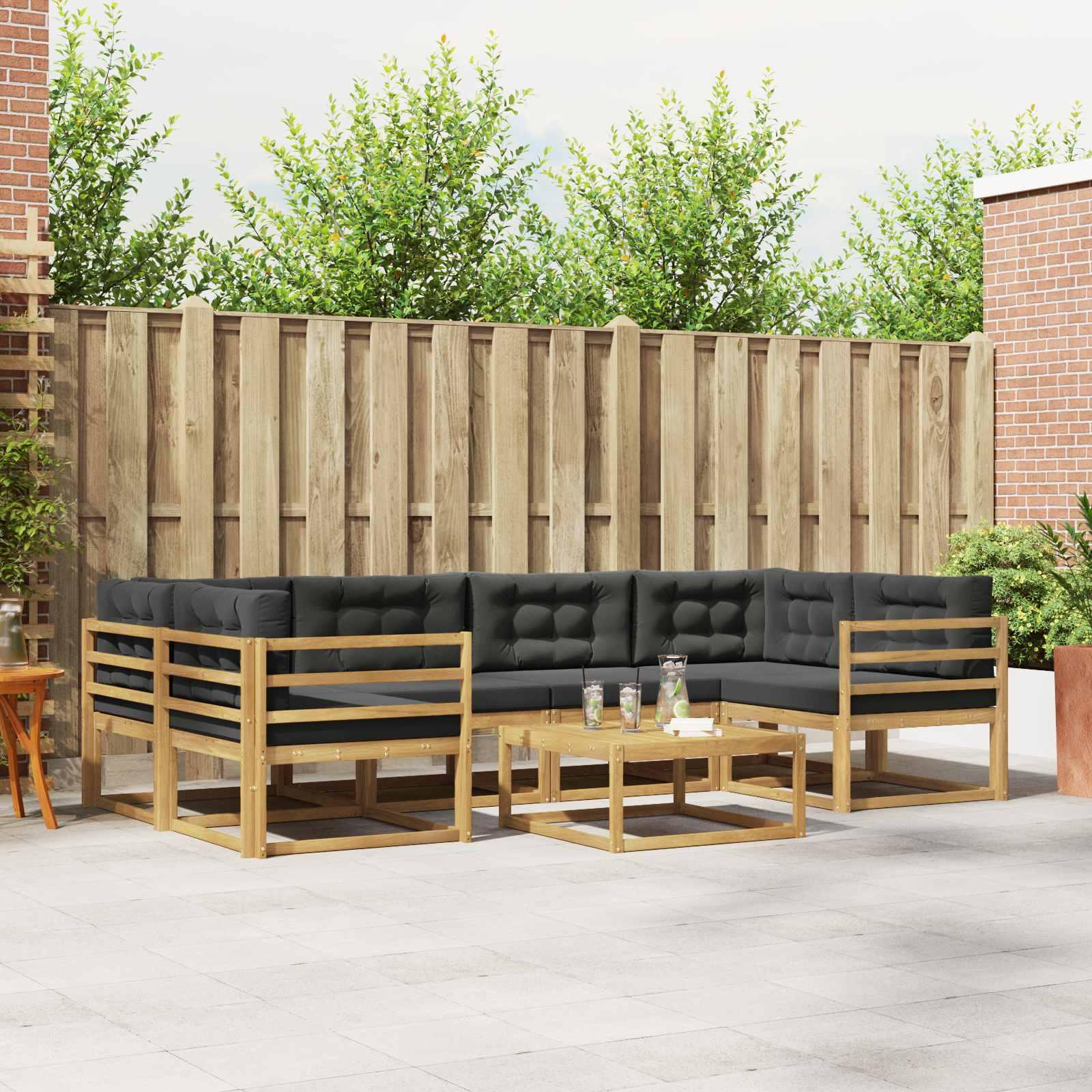 Udendørs sofagruppe modulopbygget med bord - 6 personer Udendørs sofagruppe modulopbygget med bord - 6 personer