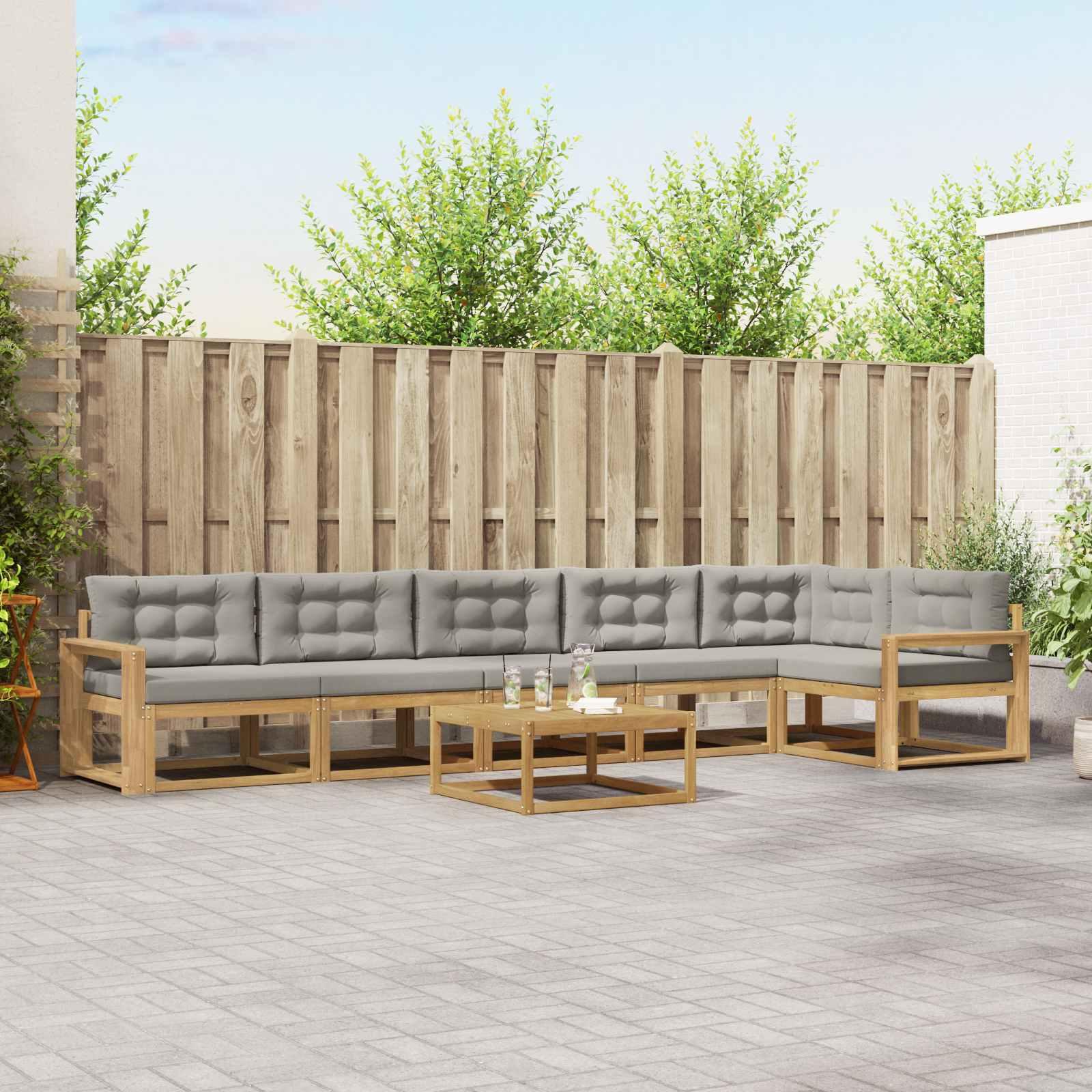 Udendørs sofagruppe til 6 personer med bord Udendørs sofagruppe til 6 personer med bord