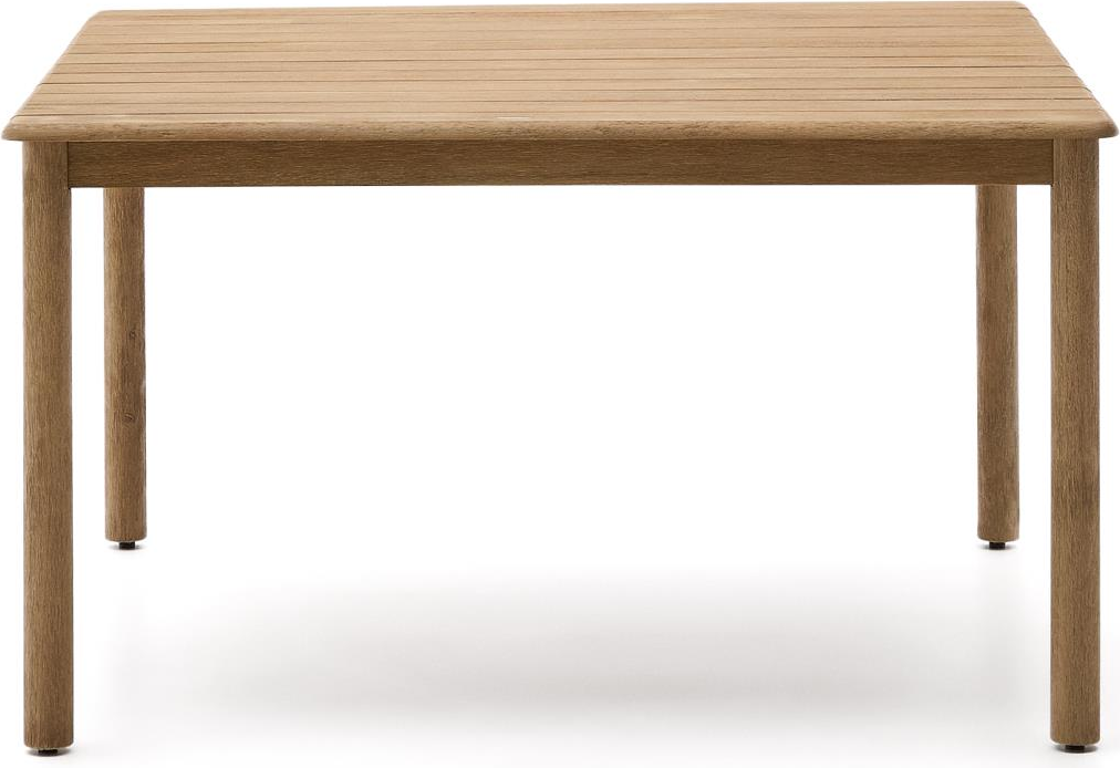 Udendørs spisebord Kave Home Sori i massivt akacietræ 140x140 cm børstet finish UV-resistent brun Udendørs spisebord Kave Home Sori i massivt akacietræ 140x140 cm børstet finish UV-resistent brun