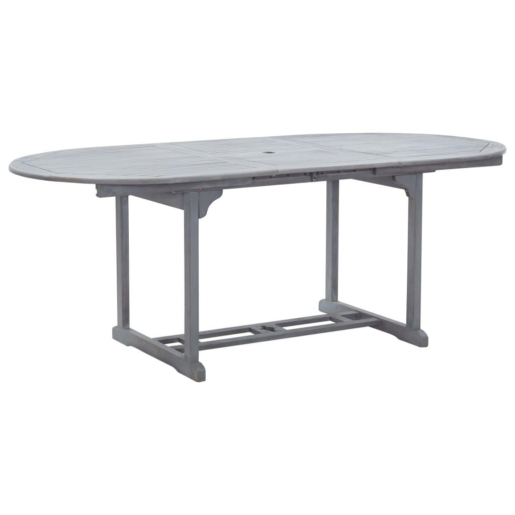 Udtrækkeligt havebord i massivt akacietræ 150-200 x 100 x 75 cm - grå Udtrækkeligt havebord i massivt akacietræ 150-200 x 100 x 75 cm - grå