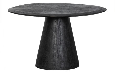 WOOOD Posture sofabord, organisk - sort mangotræ (Ø70)