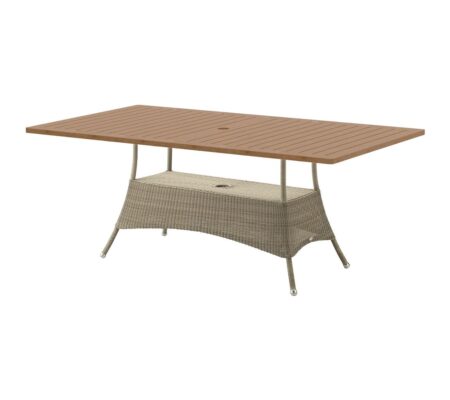 Cane-line Outdoor Lansing Havebord 180x100 cm - Taupe/Teak