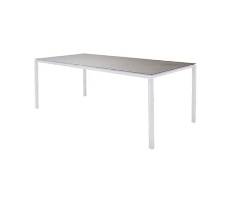 Cane-line Outdoor Pure Havebord 200x100 cm - White/Concrete Grey Ceramic