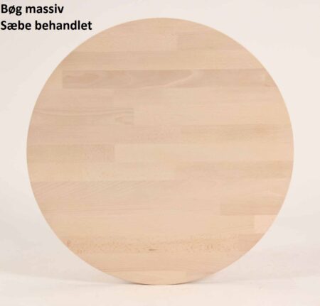 DT 100 - Rundt spisebord i massiv bøg, diameter 90 cm. Sæbebehandlet