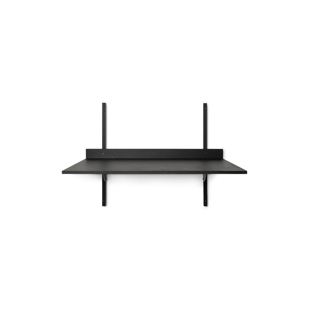 Ferm Living - Sector Desk - Skrivebord - Black Ash/Black Brass - W87 x H66,5 x D45,1 cm