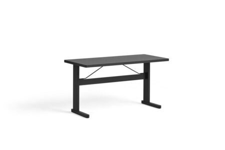 HAY Passerelle Desk 140x65x74 cm - Ink Black Oak/Ink Black Crossbar