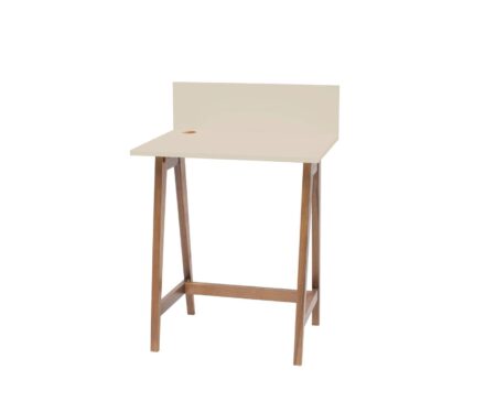 LUKA Asketræ Skrivebord 65x50cm Brun Beige