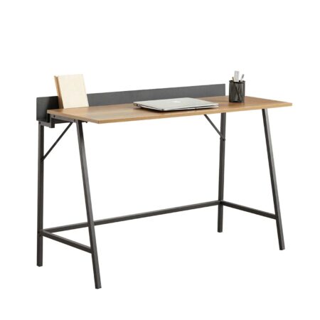 Moderne skrivebord i rene, enkle linjer, 120x50x81cm, brun