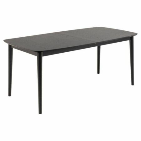 Montreux sort spisebord med udtræk 180/219x90
