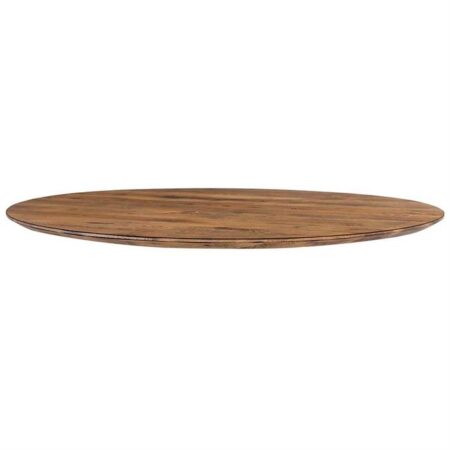 Planke bordplade Ø128 cm Boston i massiv Vintage Egetræ