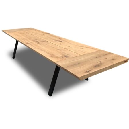 Plankebord eg med 2x tillægsplader 270 x 100 cm / 370 cm(2+2)