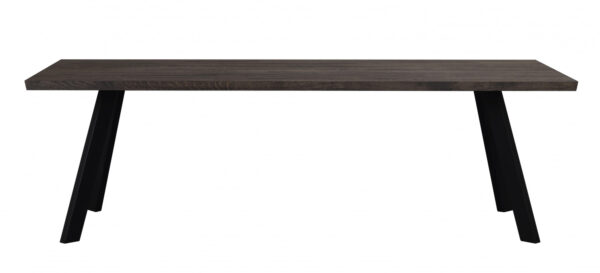 ROWICO Fred plankebord - mørkebrun eg og sort metal (240x100)