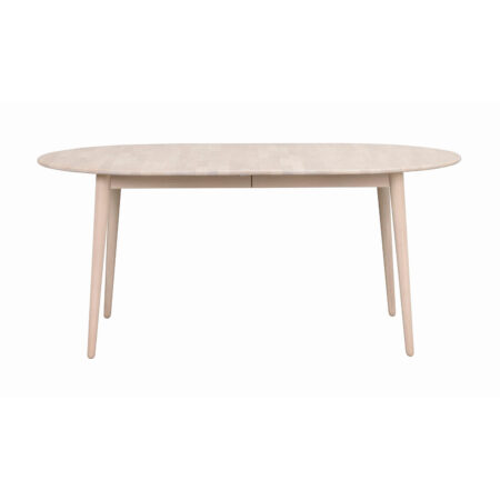 ROWICO Tyler ovalt spisebord, m. udtræk - massivt hvidpigmenteret egetræ (170/210x105)