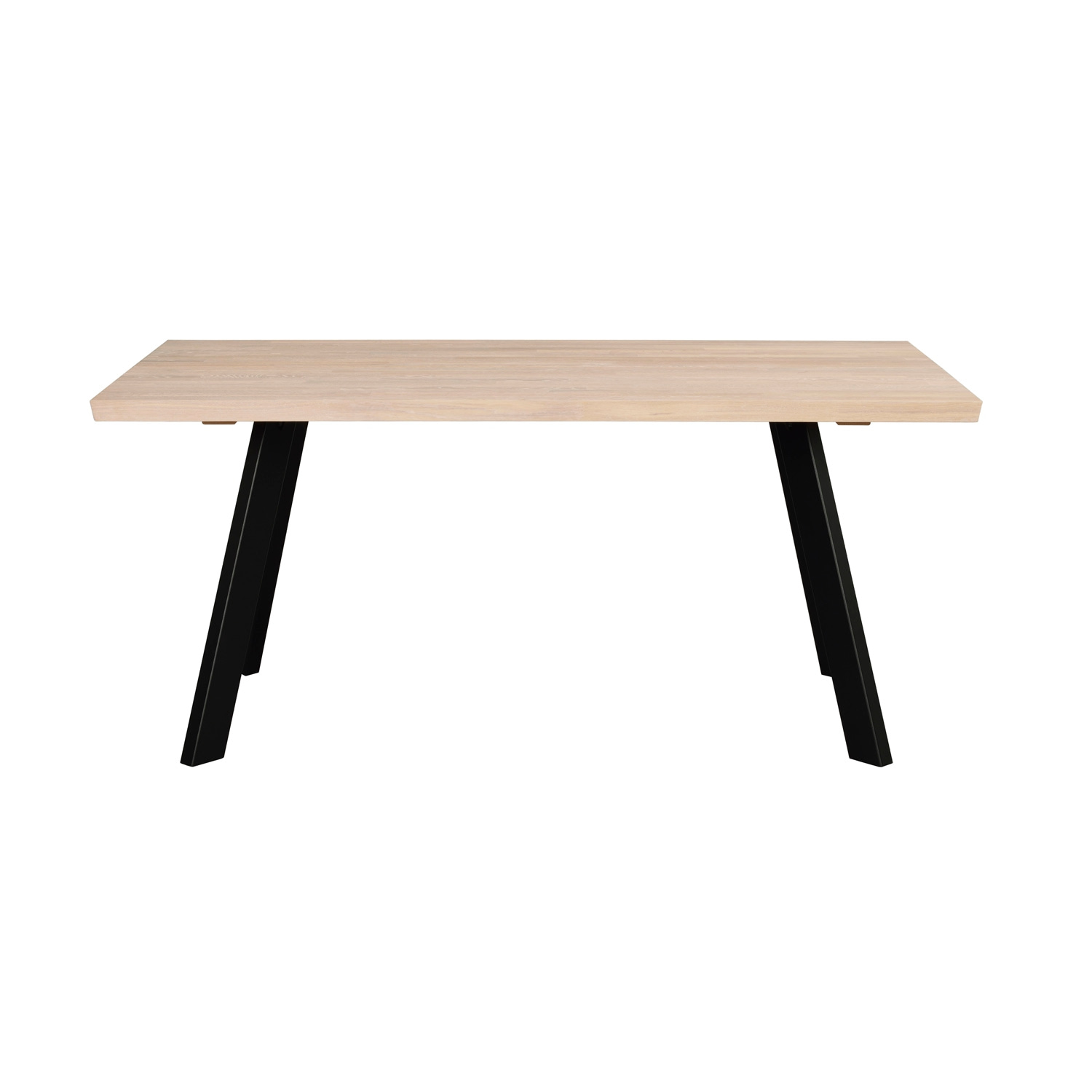 ROWICO rektangulær Fred spisebord - hvidvasket eg og sort metal (170x95)