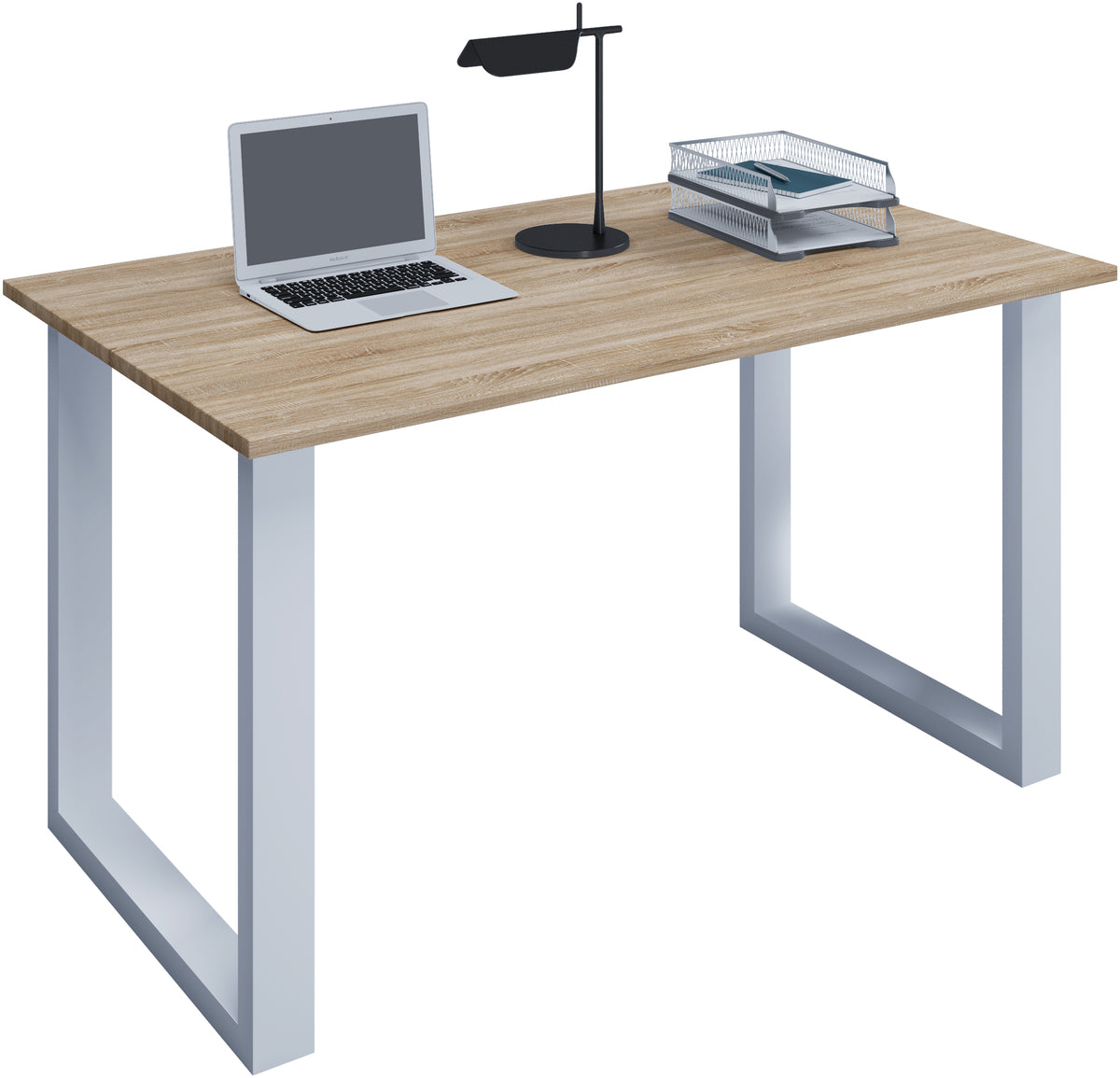Skrivebord, h. 76 x b. 110 x d. 50 cm, U-base, naturfarvet