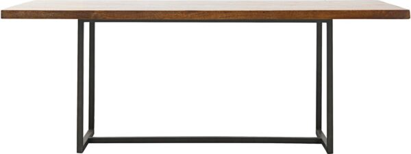 Spisebord, Kant by House Doctor (H: 74 cm. B: 90 cm. L: 200 cm., Mørkebrun/Sort)