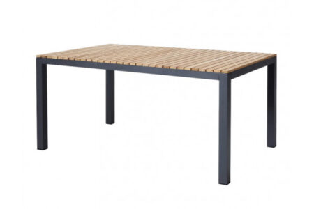 Vita Havebord - 100x168 cm - Antracit/Teak