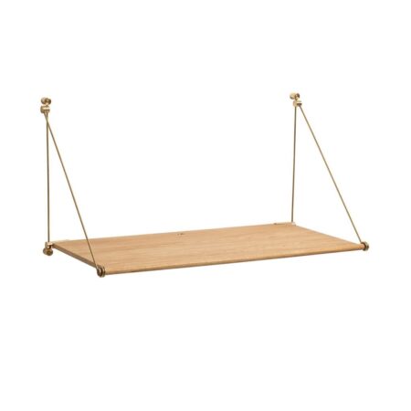 We Do Wood Loop Desk B: 104 cm - Oak/Brass